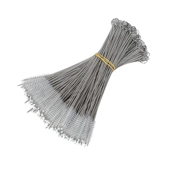 

100pcs/set Stainless Steel Drinking Straws Cleaning Brush Pipe Tube Baby Bottle Cup Reusable Household Cleaning Tools 175*30*5mm