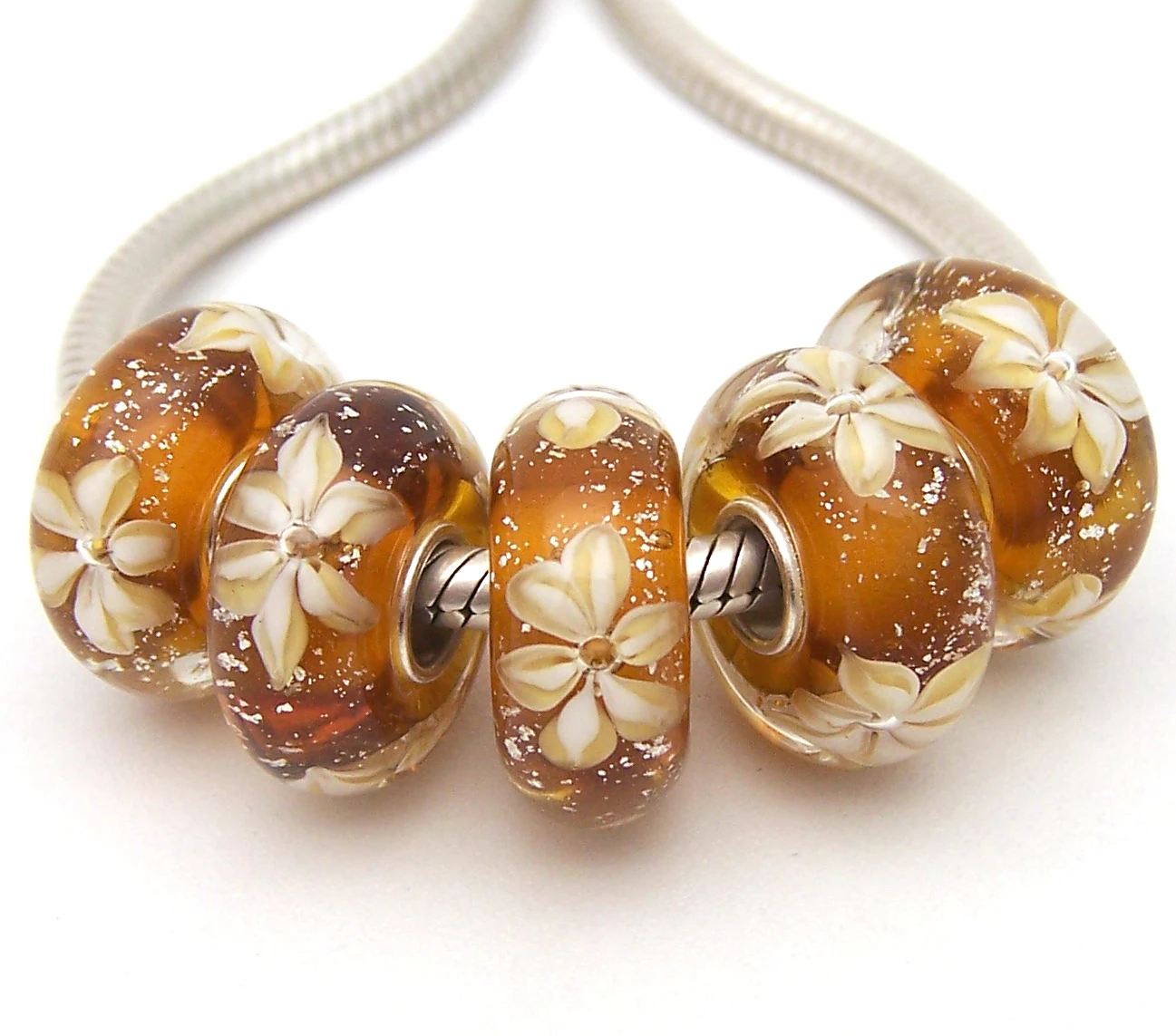 

JGWGT 1520 5X 100% Authenticity S925 Sterling Silver Beads Murano Glass beads Fit European Charms Bracelet diy jewelry Lampwork