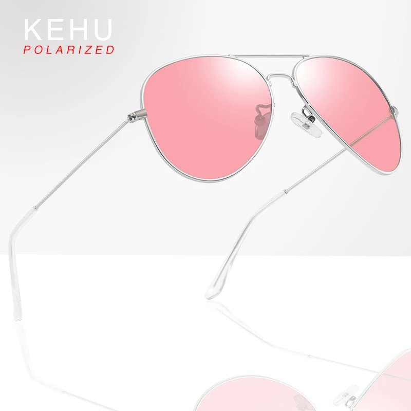 KEHU Fashion Pilot поляризационные солнцезащитные очки для женщин и мужчин в