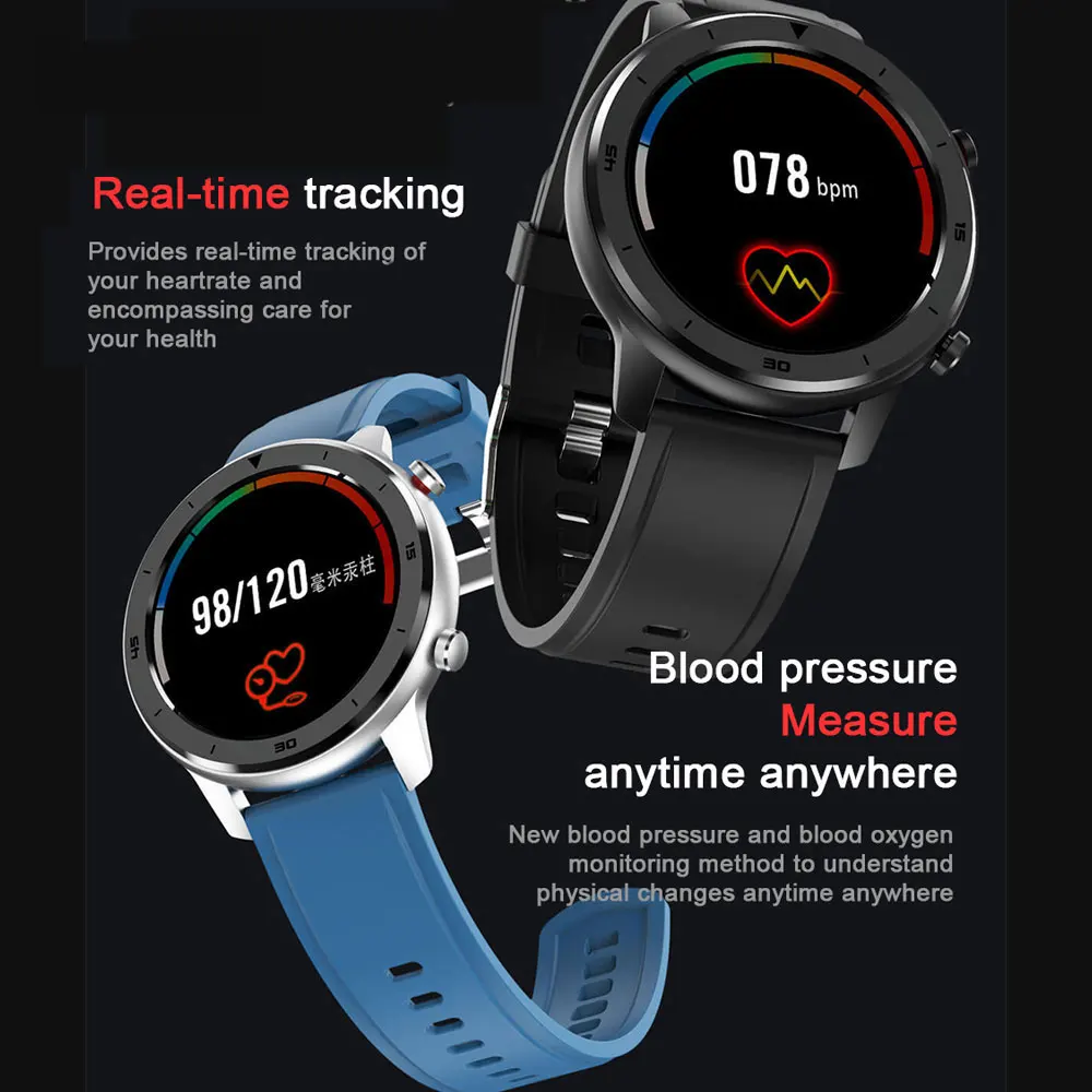 Подарок NO.1 DT78 SmartWatch IP68 Водонепроницаемый 1 3 дюймов Спорт сердечного ритма Bluetooth