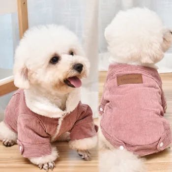 

Ocardian Pet Coat letters Corduroy plus velvet thick cotton coats Winter Warm Sweater Costume Coats Cats Puppy dogs Clothing new