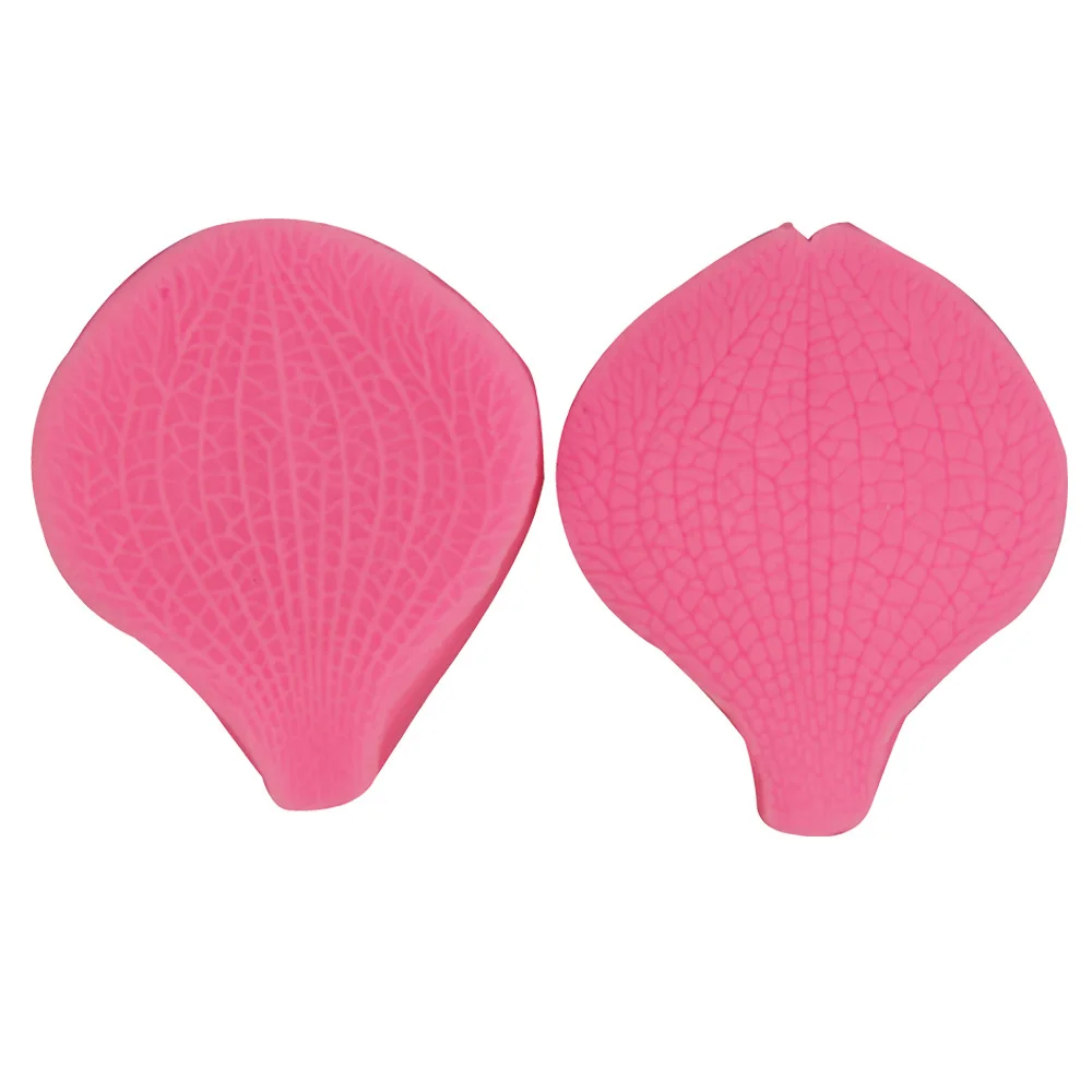 2Pcs/set Big Rose Flower Petal Silicone Fondant Molds Leaf Stamper Cake Decorating Tools Suitable For Polymer Clay
