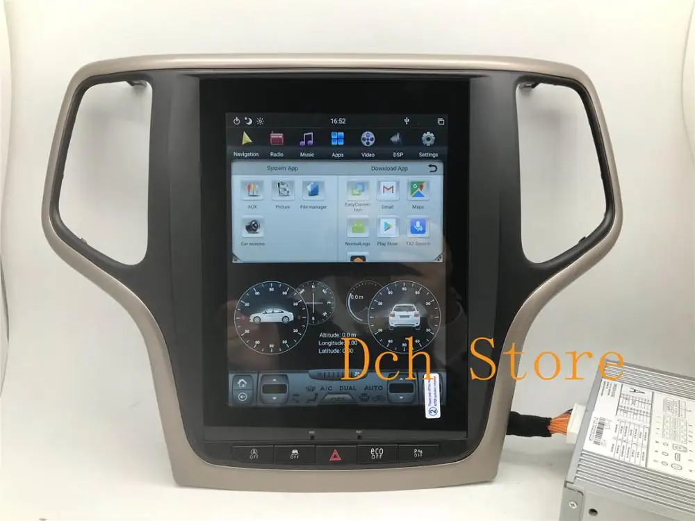 Автомобильный DVD плеер Tesla Style 10 4 дюйма вертикальный экран Android 9 0 GPS для Jeep Grand Cherokee