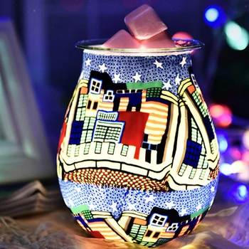 

3D Glass Aroma Lamp Normal Switch Oil Night Light Aroma Lamps Aromatherapy Lamp Interesting Pattern Aroma Lamp Aromatherapy Lamp