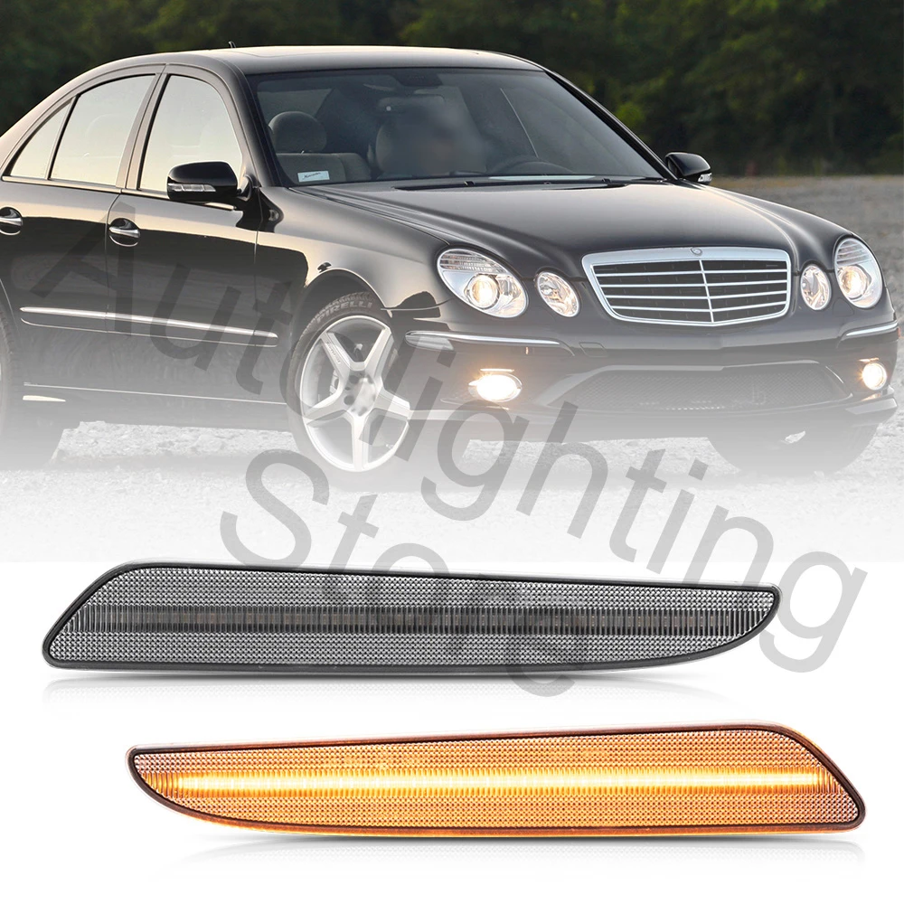 2X Clear Lens For Mercedes Benz E Class W211 Facelift 2007 2008 2009