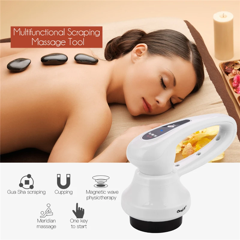 

Electric Cupping Massage Body Guasha Massager Relaxation Stimulate Accupoints Vacuum Healthy Care Meridian Dredge Slim Scraper
