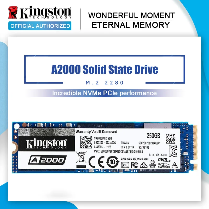 Внутренний твердотельный жесткий диск Kingston 240G 480G 960G A2000 NVMe M.2 SSD для ПК ноутбука