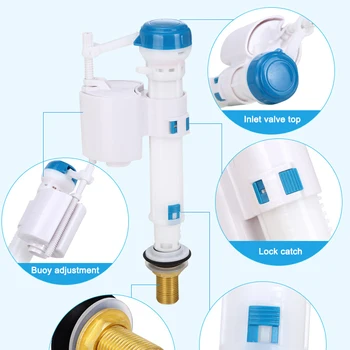 

Adjustable Toilet Inlet Valve Flush Valves Cistern Flush Push Button Valve for Tanks Cistern Syphon Bathroom G1/2 JDH99