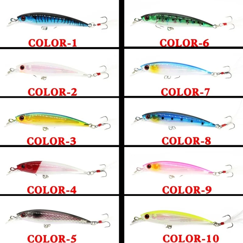 1PCS Minnow Fishing Lure 78mm 7g Sinking Hard Bait Wobbler Jig Bait Crankbait Carp Striped bass Pesca Fishing tackle SwimBait 4
