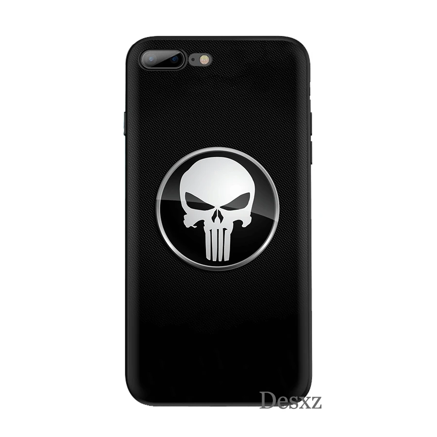 B6 Чехол для телефона для iPhone 7, 8, 6s, 6 Plus, iPhone 11 Pro, X, XR, XS, Max, 5, SE, 5S, Модный чехол Marvel, Каратель, закаленное покрытие - Цвет: B6