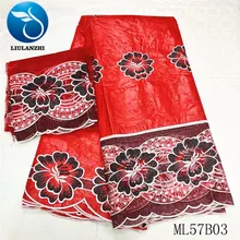 LIULANZHI Африканский Базен красный кружевной материал Новое Поступление Вышивка Базен riche tissu для платья парча riche нигерийский ML57B03