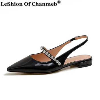 

Luxury Designer Shoes Women Shiny Crystal Bride Shoes Woman Slingback Ladies Flats Point Toe Gold Espadrilles Women Dropshipping