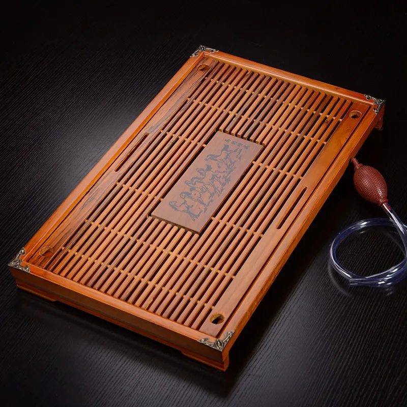 Твердый деревянный чайный поднос для хранения отвод воды чайный набор кунг-фу ящик чайная доска стол китайский чайный церемоний инструменты чайные аксессуары