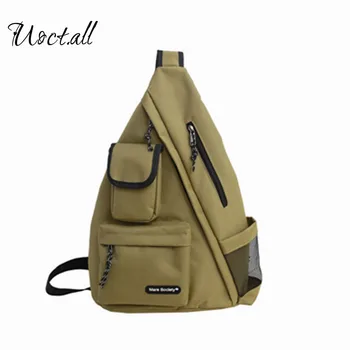 

Street Functional Tooling Messenger Bag Men's Hong Kong Style Retro Neutral Single Shoulder Backpack Student Bag