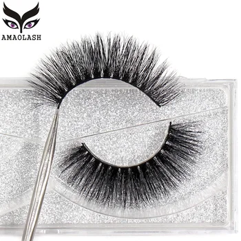 

AMAOLASH Mink Lashes Fake Eyelashes Natural long Thick Fluffy Eyelash Extension High Volume Dramatic Long lasting Eyelashes A06
