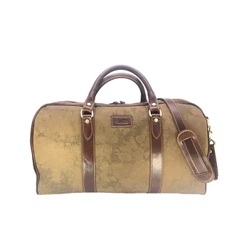 

Juice - made in Italy,Genuine leather,leather overnight bag,large capacity,Canvas and Top leather,Black/Brown,112246