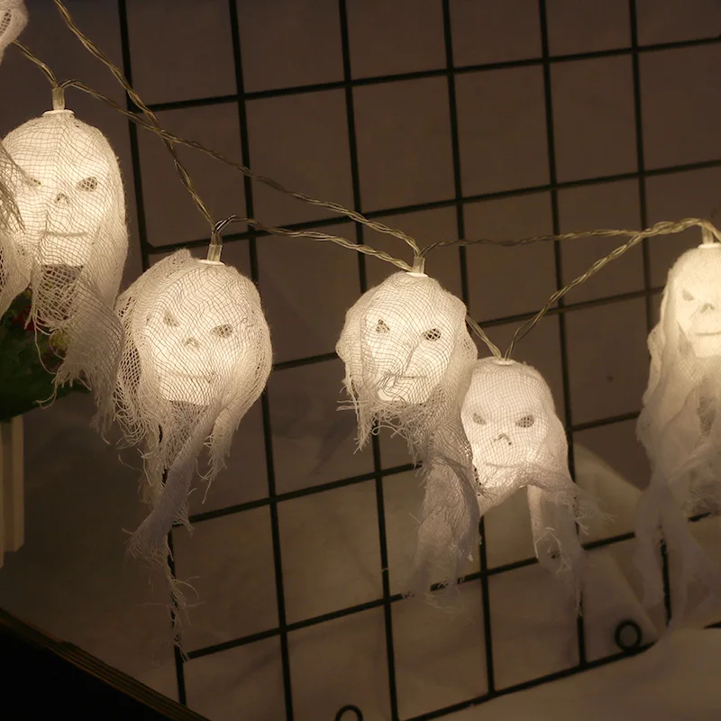 Товары для вечерние эллоуина светящаяся гирлянда из ткани в виде скелета