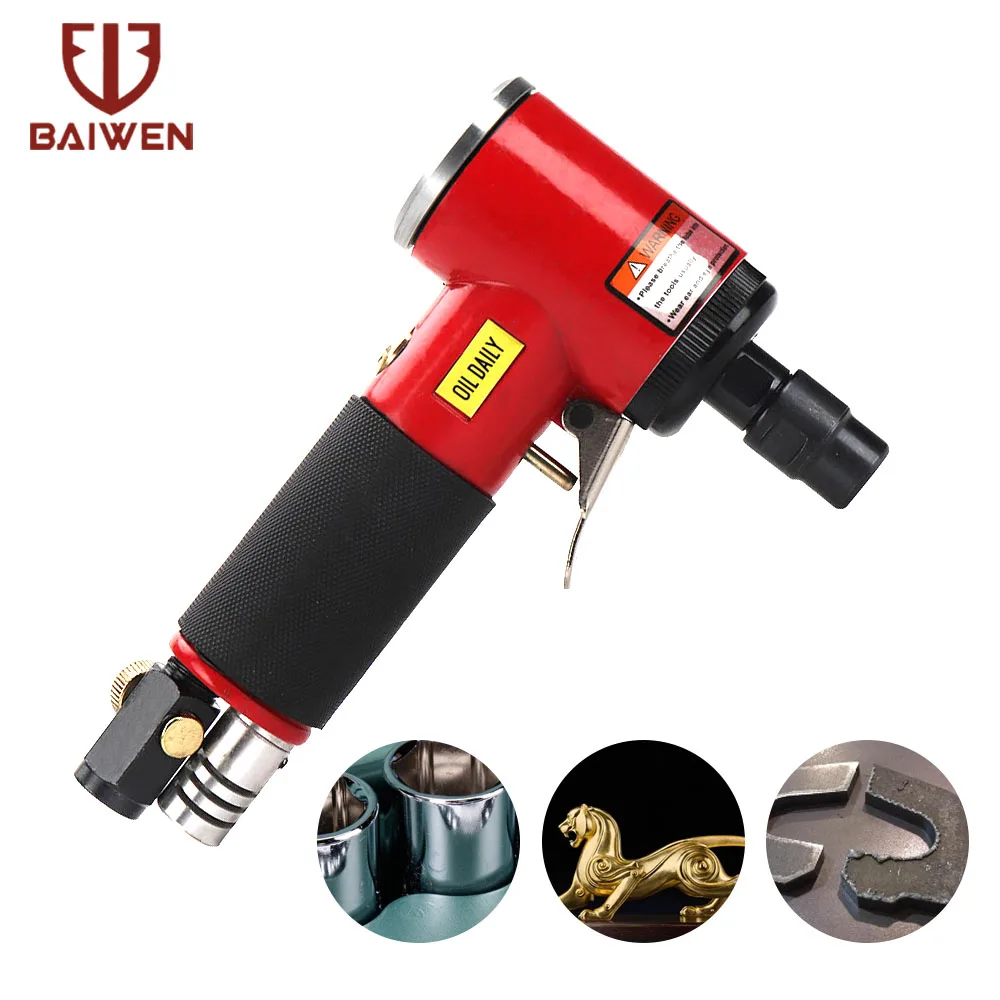 Mini Air Angle Die Grinder 1/4 inch & 1/8 inch Pneumatic Grinding Machine 90 Degree Polisher Mill Engraving Tool Set