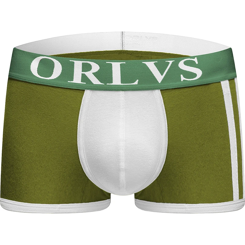 ORLVS бренд-Боксер Мужское нижнее белье мужские шорты-боксеры Ropa Interior hombre cueca tanga calzoncillo hombre боксеры para hombre mesh OR70 - Цвет: green