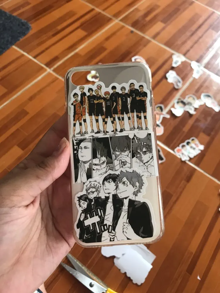 Рандомный 50 шт./компл. японское аниме реквизит мультфильмов Haikyuu! Наклейка Hinata Shoyo