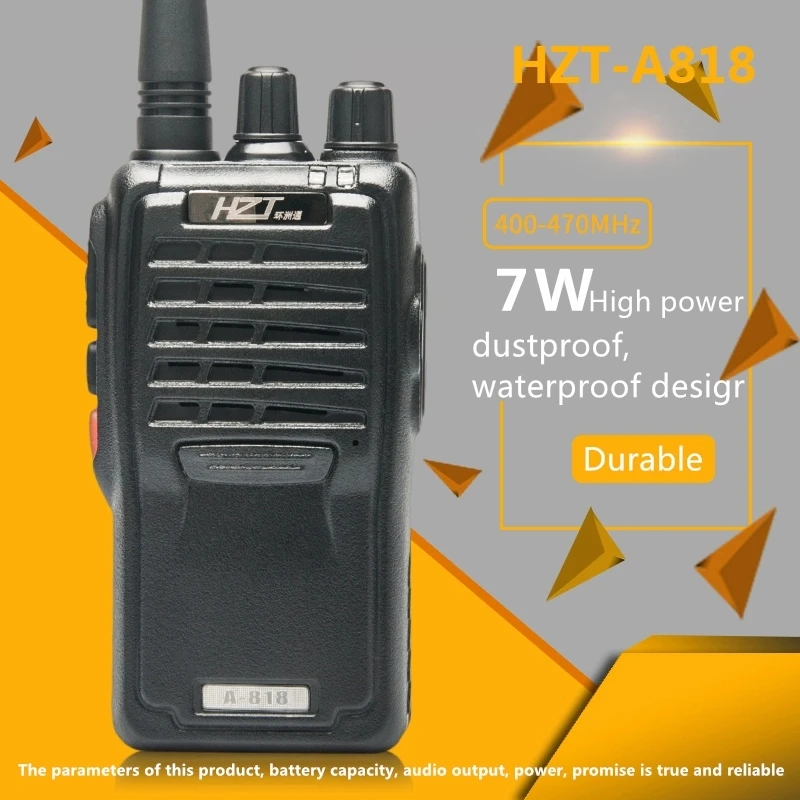 

Walkie Talkie Imported Chip Civilian 5-10 km Wireless Call Waterproof Earthquake-Resistant Anti-Drop HZT-A818