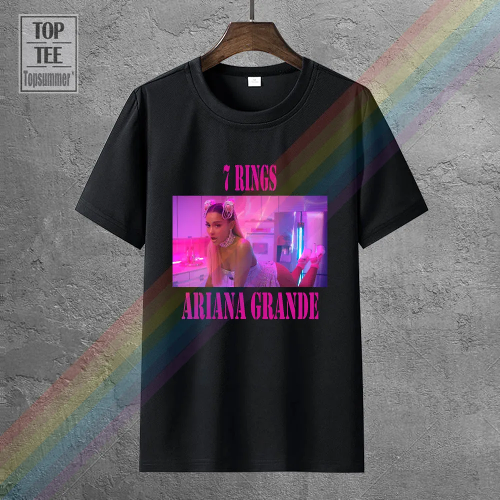 Футболки Ariana Grande футболка с 7 кольцами готические футболки в стиле хиппи ретро