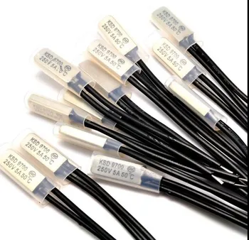 

10PCS/Lot KSD9700 Bimetal Disc Temperature Switch Normal-Close/closed 5A 250V Thermostat Thermal Protector 40-105 Degree