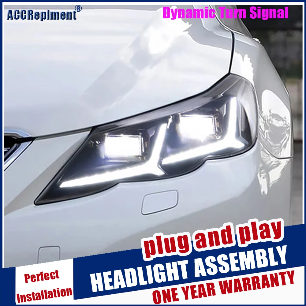 Автомобильные фары для Toyota Mark X, фары 2010-2013, двойной луч, объектив, проектор для eiz, светодиодный фонарь, светодиодный DRL