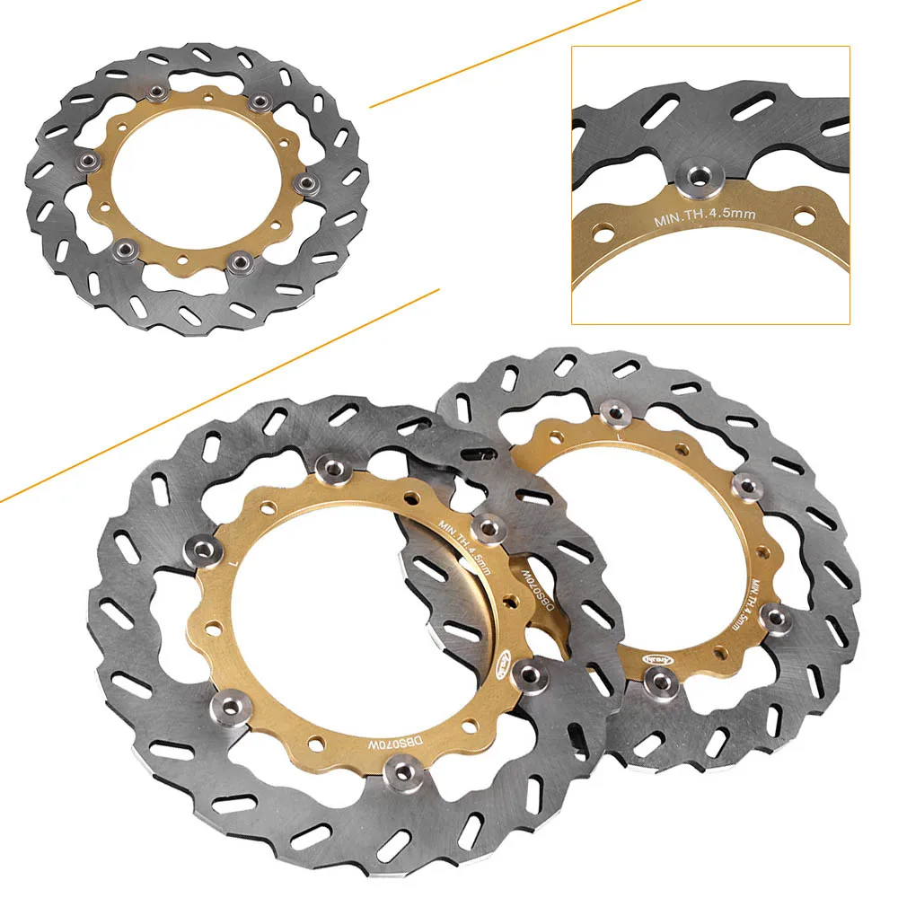 Per Yamaha Xp T-Max 500 2008-2011 E Xp T-Max Abs 500 2008-2012 Dischi Per Dischi Freno Anteriori Dischi Accessorio Per Parti Di Moto L + R 2 Pezzi