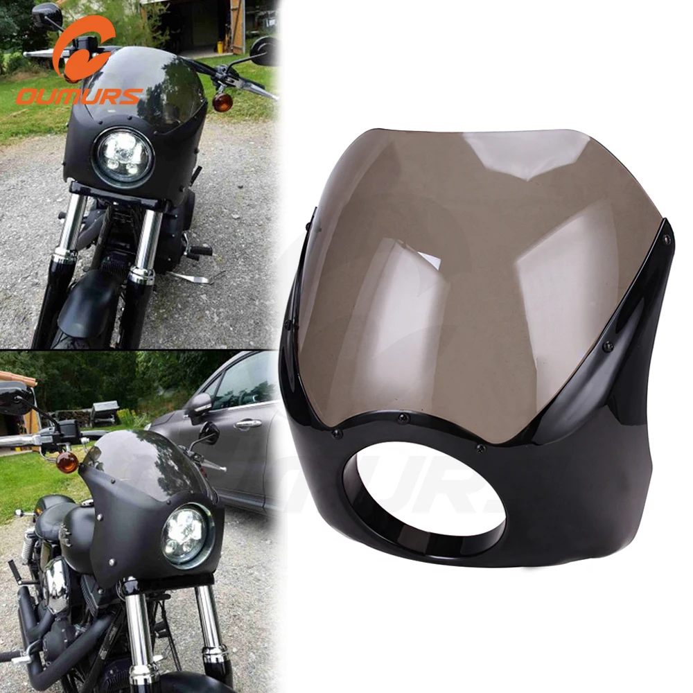 Комплект обтекателей фар OUMURS для мотоцикла лобовое стекло Harley Sportster Dyna Retro Cafe Racer