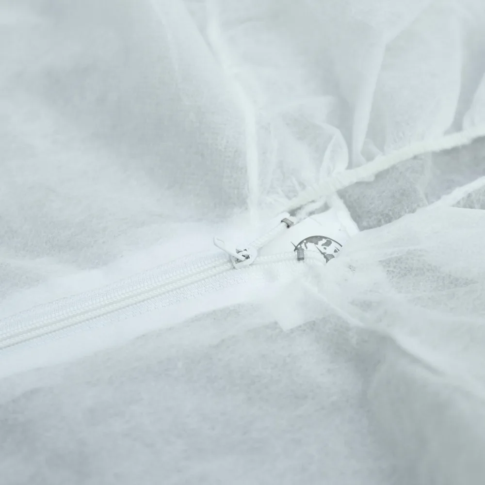 Одноразовый комбинезон Пылезащитная спрей костюм сиамские для пыли из нетканого материала с защитой от Костюмы белый труда безопасно безопасности защитная одежда