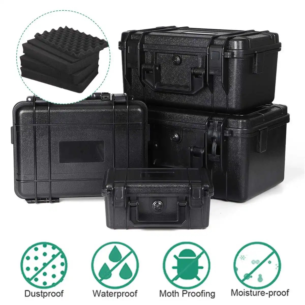 ABS Outdoor Shockproof Sealed Waterproof Safety Case ABS Plastic Tool Dry Boxes 
