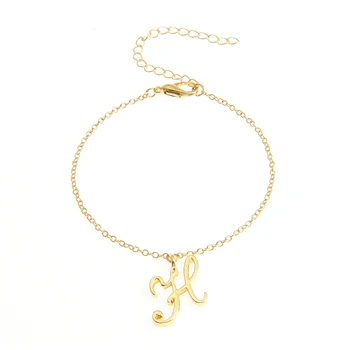 

Romantic H Letter Charm Bracelet Gift for Her Monogram H Name Letter Charm Bracelet Jewelry Accessory