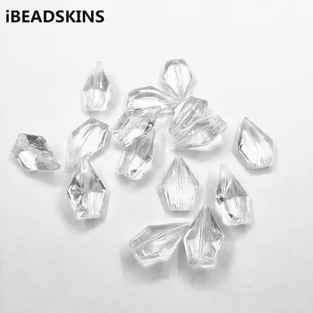 

New arrival! 27x18mm 220pcs Clear acrylic Rhombus shape beads for Necklace,Earrings parts,hand Made Jewelry DIY