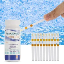 NEW 6 In1 50pcs Pool Spa Test Strips Hot Tub Chlorine PH Alkalinity Spa Swimming Pool Testing
