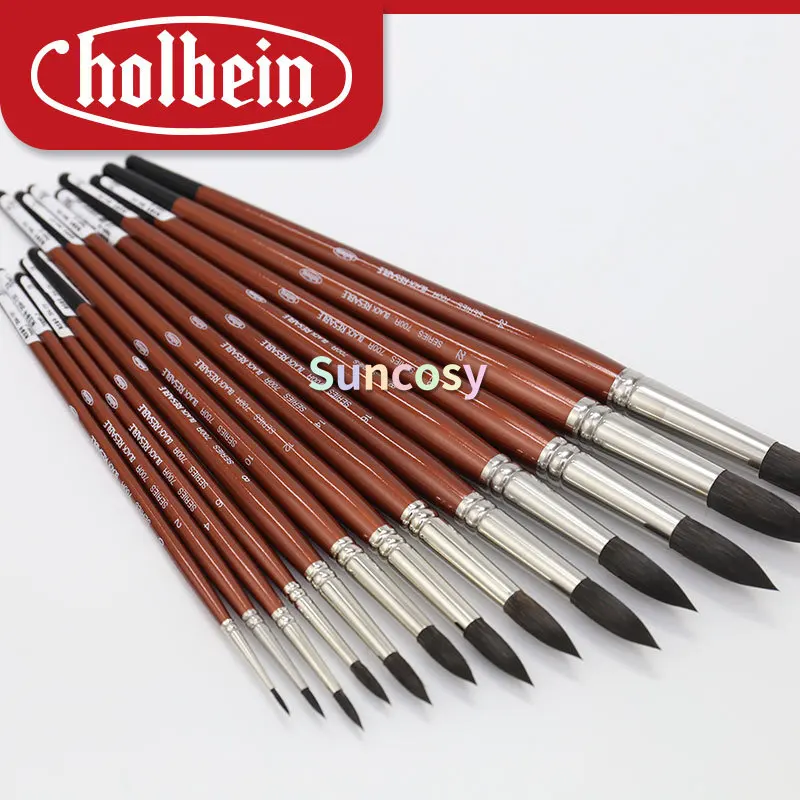Holbein 700R �ø��� ����Ʈ �귯��, �ٶ��� �Ӹ� �ռ� ���� �Ӹ� �ձ� �Ӹ� ��äȭ �귯�� �̼� ��ǰ �׸�