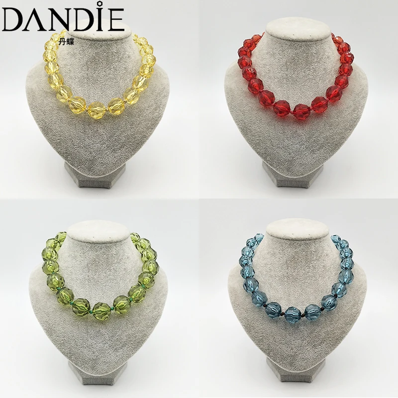 Dandie модный акриловый бисер ожерелье, милые, простые женские аксессуары
