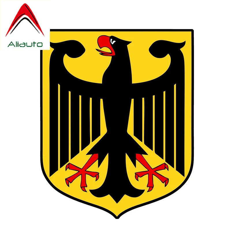 

Aliauto Creative Car Sticker German Coat of Arms Decoration PVC Waterproof Sunscreen Reflective Decal,8cm*10cm
