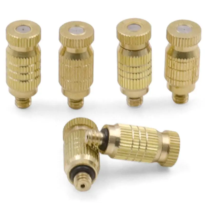 0.1/0.15/0.2/0.3/0.4/0.5mm Atomizing Nozzle Brass Low Pressure Cooling Humidifying Spray Head Sprinkler Garden |