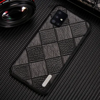 

LANGSIDI Man Business case For samsung Galaxy s10 lite s10plus a51 a71 s9 a8 note 10 lite Genuine leather back shockproof cover
