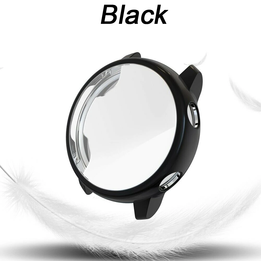 black Противоударный защитный чехол против царапин для samsung galaxy watch active, Ультратонкий Мягкий силиконовый чехол с полной защитой - Цвет: black