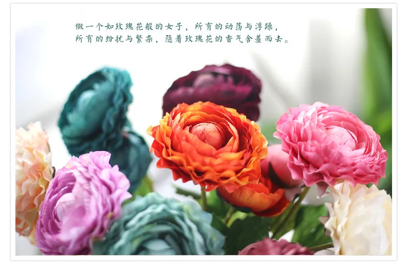 20pcs/lot Artificial Silk Fake Flowers Lulian Tea Rose Rose Camellia Lotus Family Wedding Party decortions supplies