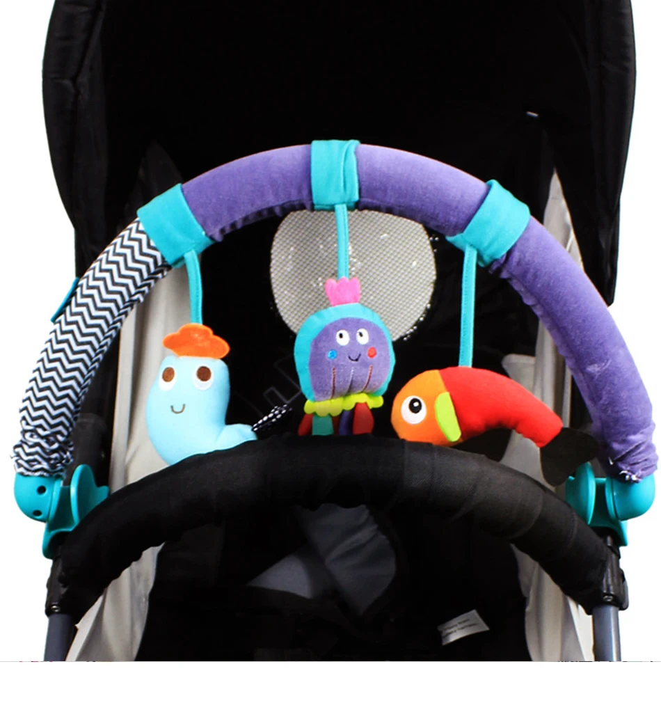 Милые детские игрушки-погремушки, детская коляска, автомобильный зажим, подвесная игрушка, детская коляска, игрушки для новорожденных, мобильные Развивающие игрушки 0-12 месяцев