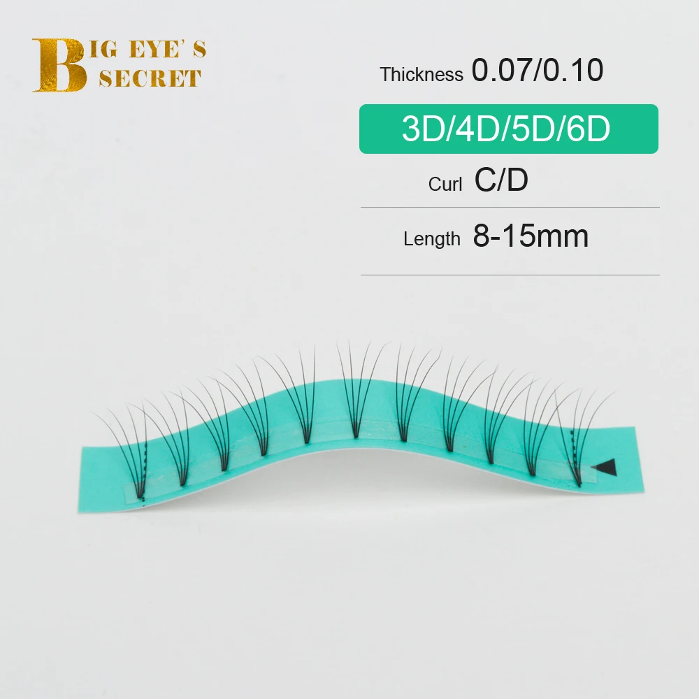 

Big eye's secret 3D 4D 5D 6D Short Stem False Lashes Premade Russian Volume Fans Faux Mink Eyelash Extensions Makeup Lashes