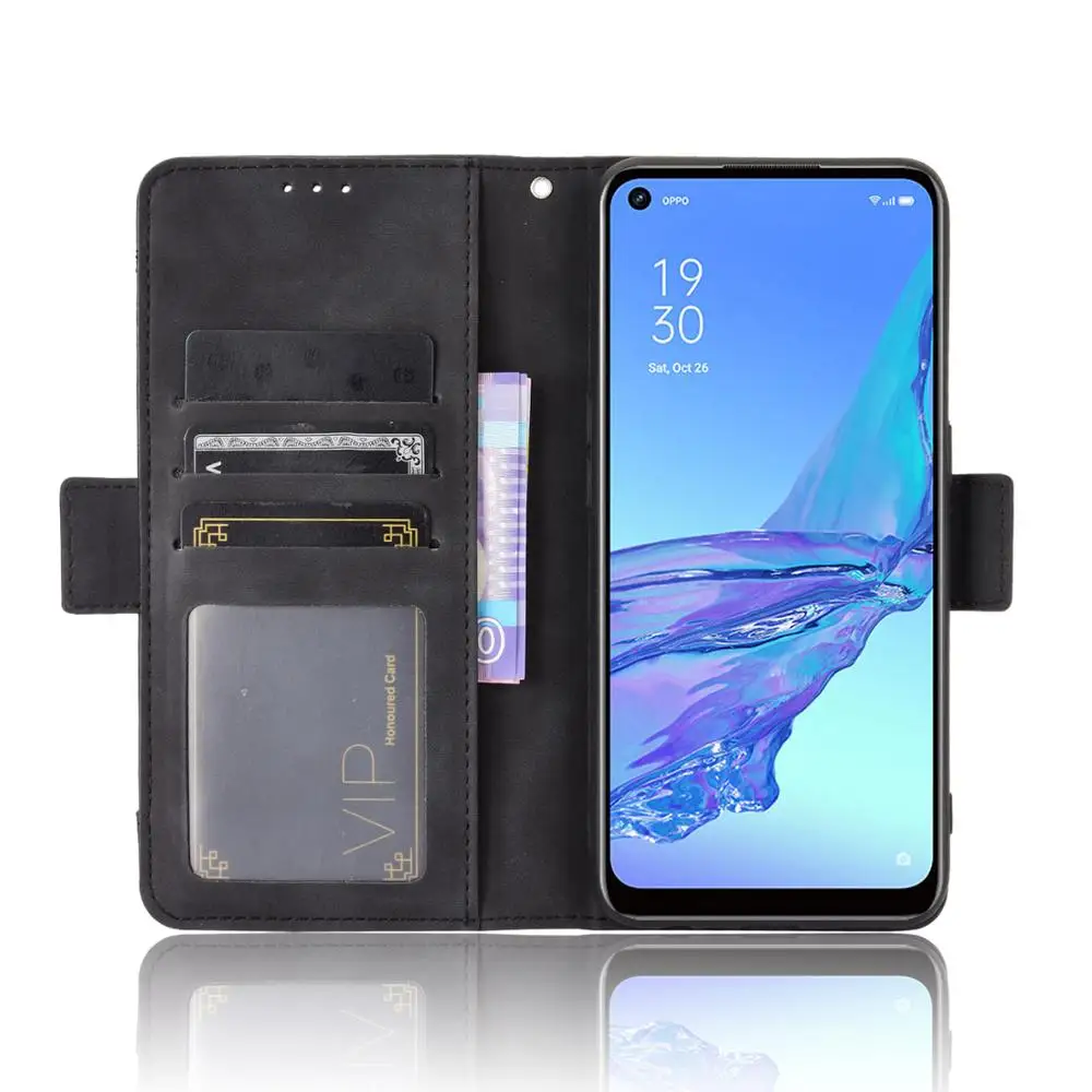 HONLEN Custodia per OPPO A53 / OPPO A53s Cover, (6.5 Inches) Premium PU Pelle Wallet Magnetica Flip Case con Stampata Mandala, 3 Slot Schede, Stand Cover