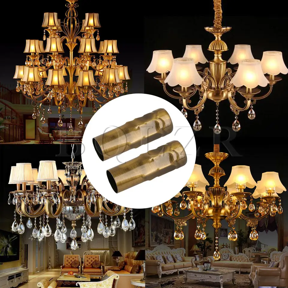 6 Copri Portalampada Candelabro In Ferro - Per Attacchi E14 25x80mm Bronzo - Foto 8