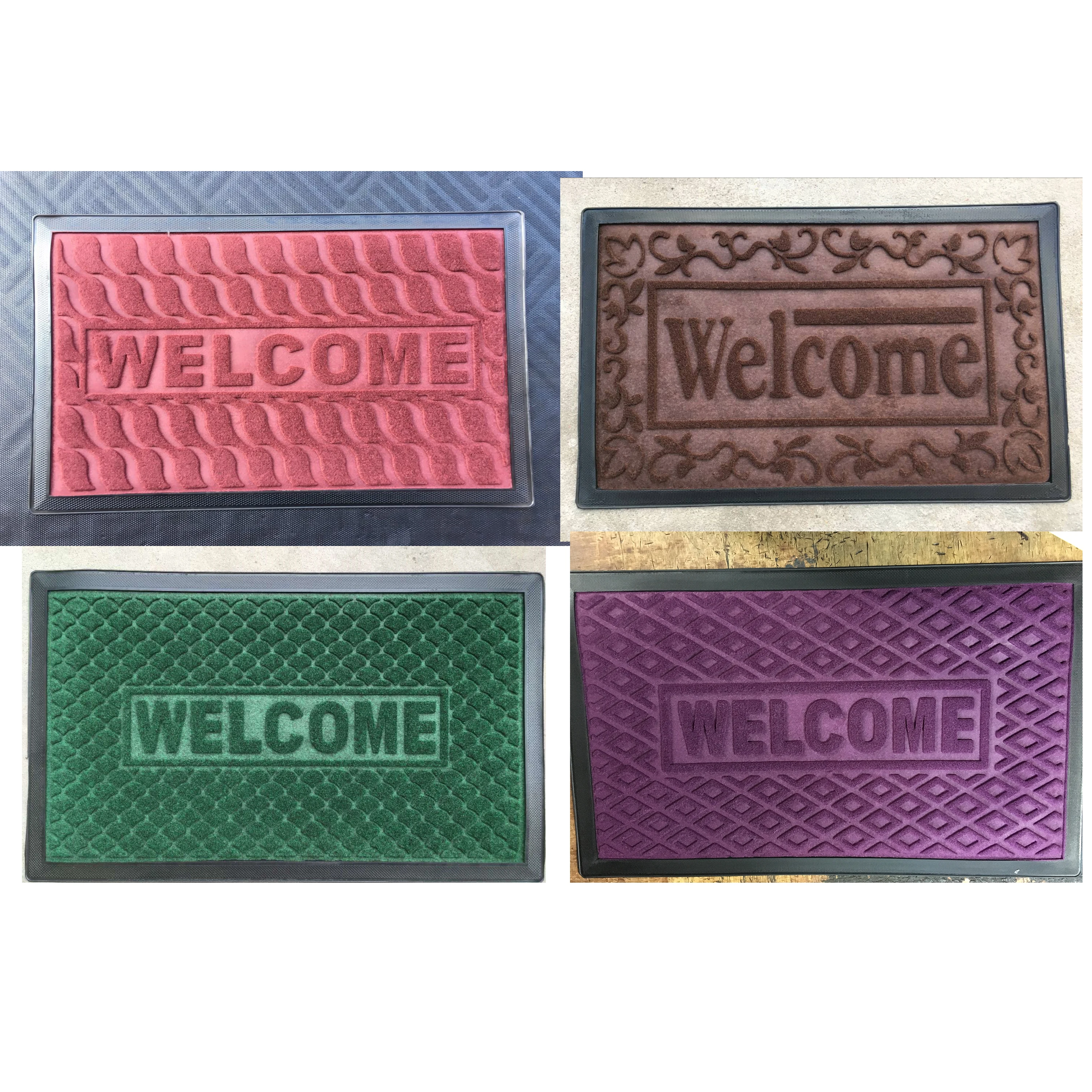 Дверной коврик напольный плотный резиновый водонепроницаемый нескользящий