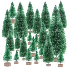 Petit arbre de noël de 6.5 à 16cm, faux arbre de pin artificiel, décoration de maison