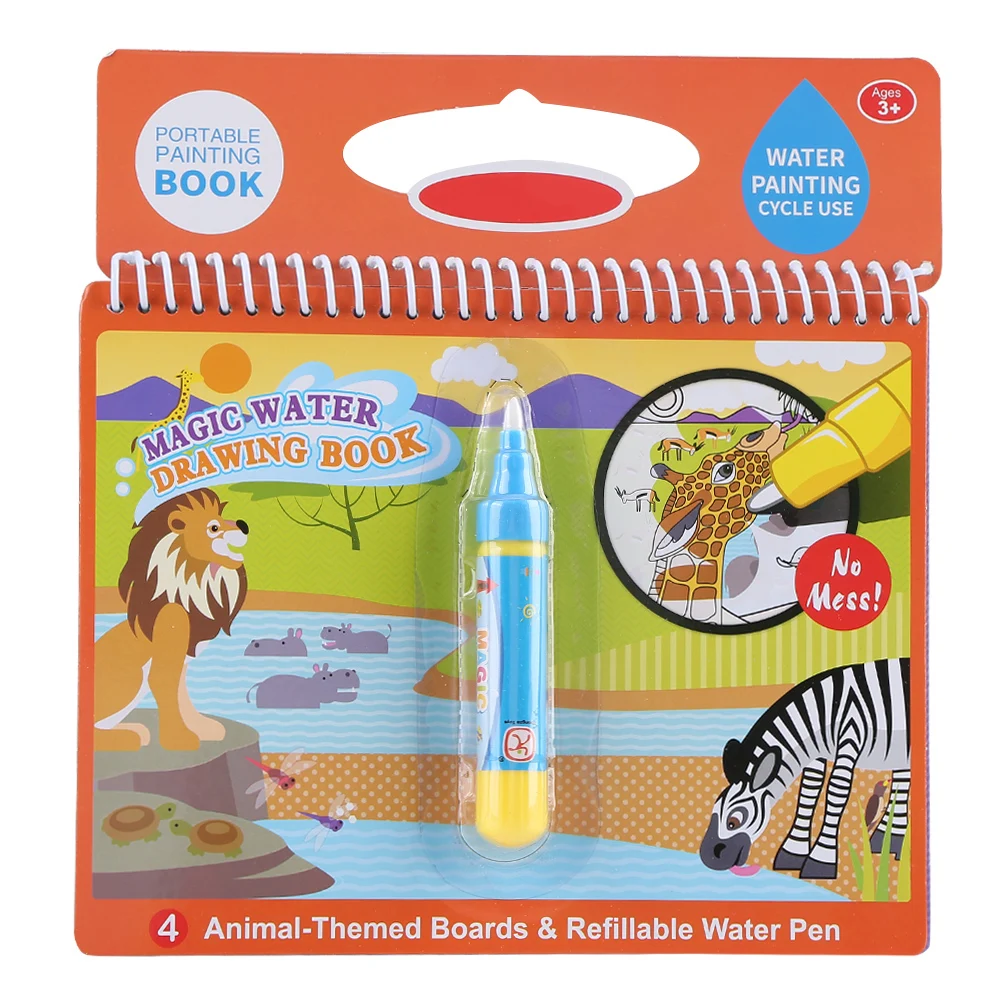 

Reusable Magic Water Painting Book With Magic Pen Drawing Board Coloring Book For Kids Education Learning Toys For Children 2019