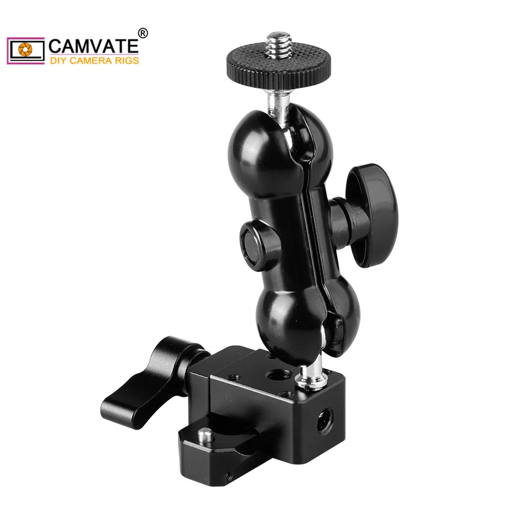 CAMVATE 360 ° Мини шаровая Головка & SWAT рельсовый зажим НАТО безопасная рельсовая